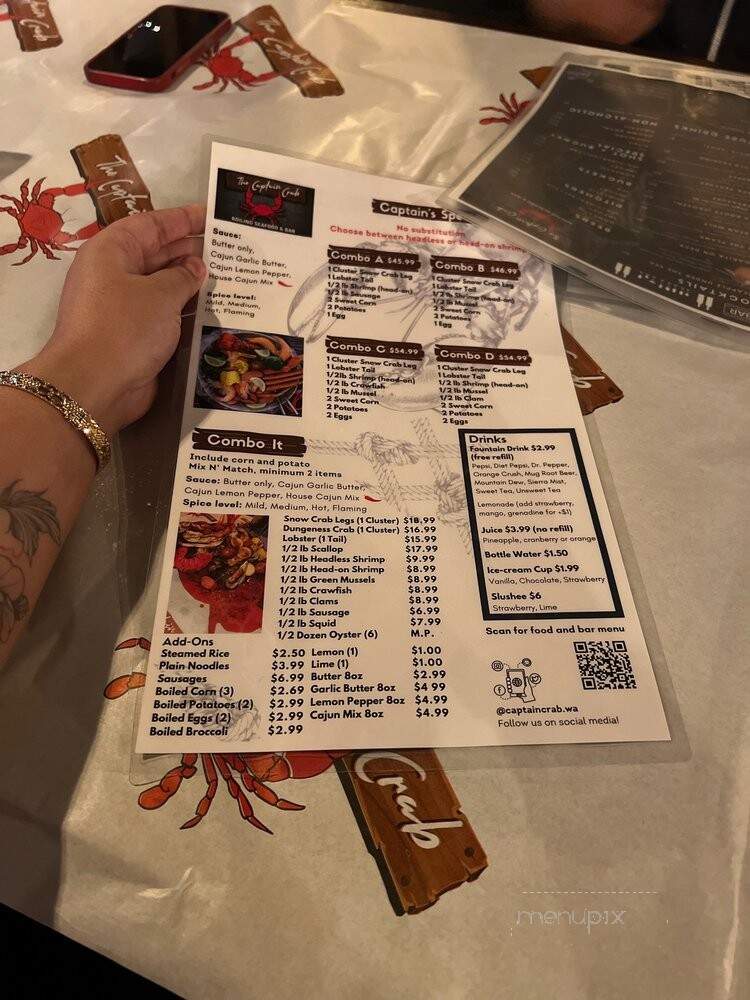Captain Crab - Tacoma, WA menu_pic
