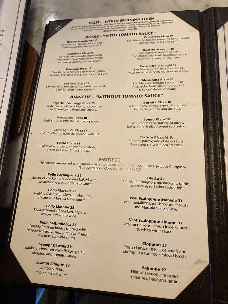 Matteo Trattoria & Pizzeria - Tampa, FL menu_pic