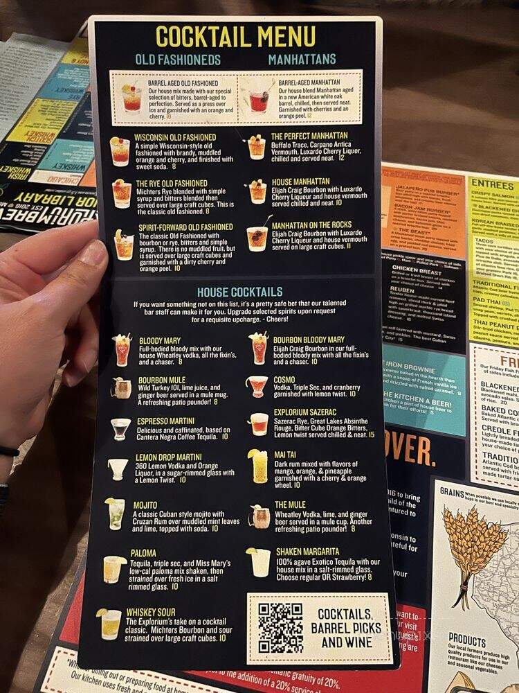 The Explorium Brewpub Third Ward - Milwaukee, WI menu_pic