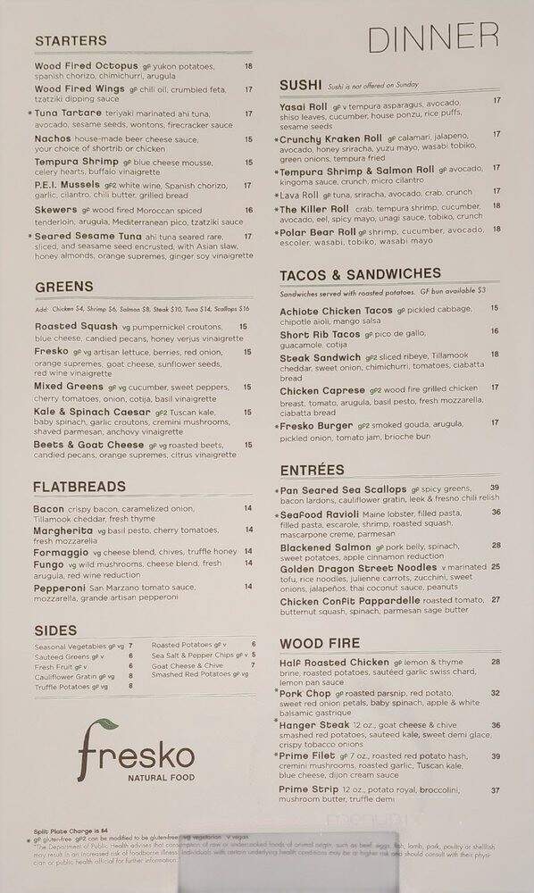 Fresko Natural Foods - Des Moines, IA menu_pic