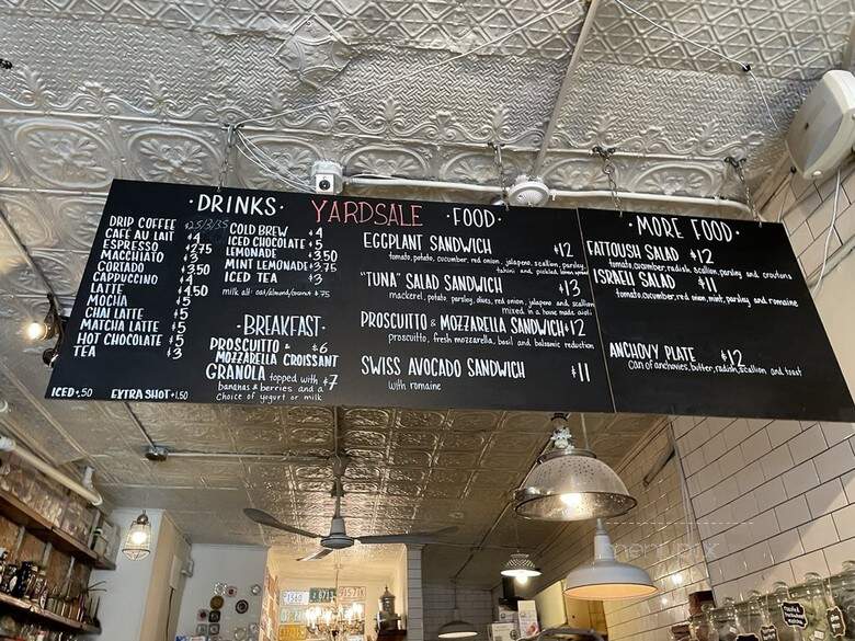 Yardsale Cafe - Brooklyn, NY menu_pic
