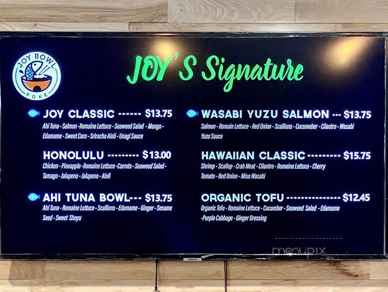 Joy Bowl Poke - Hadley, MA menu_pic
