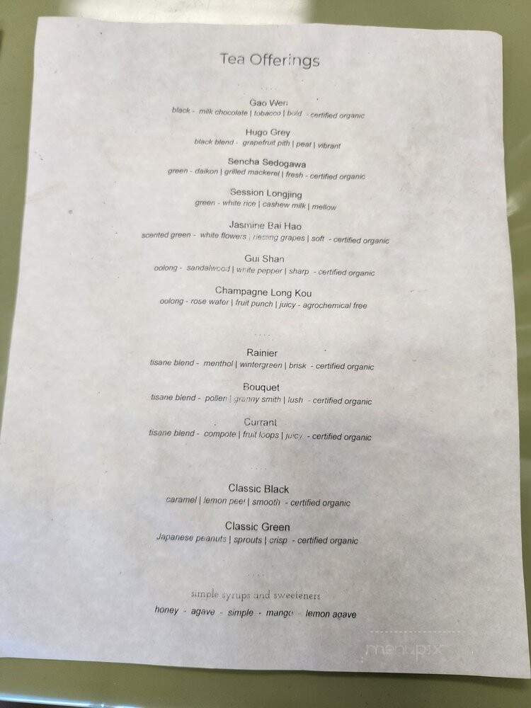 Twee Coffee - Riverside, CA menu_pic