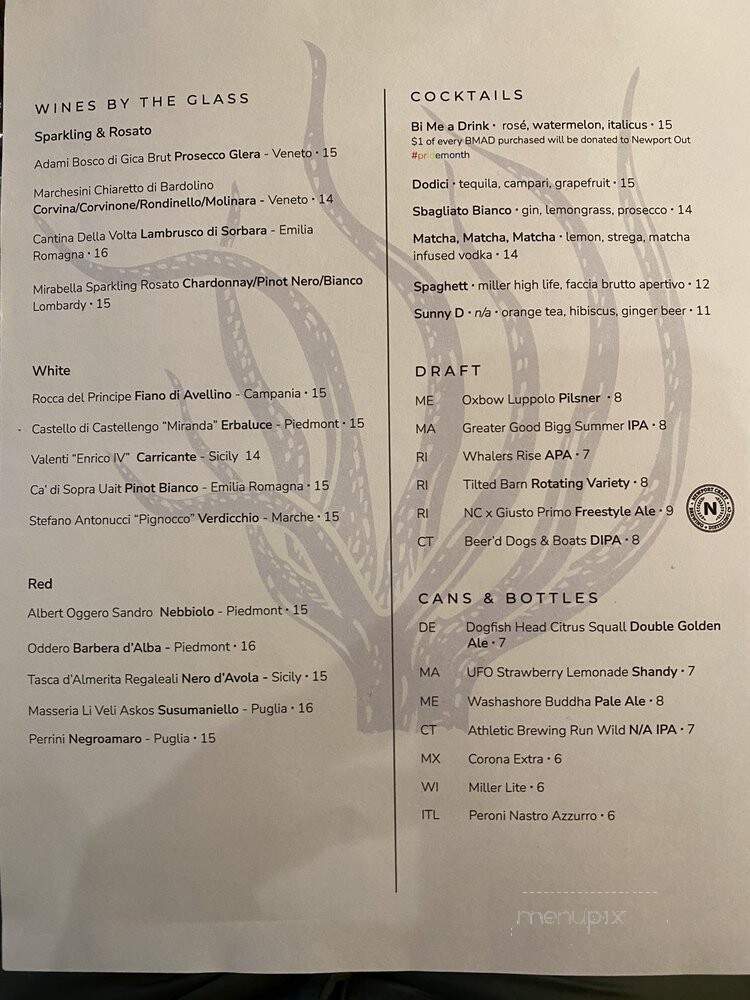 Giusto Newport - Newport, RI menu_pic