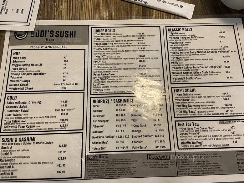 Budi's Sushi Two Go - Dunwoody, GA