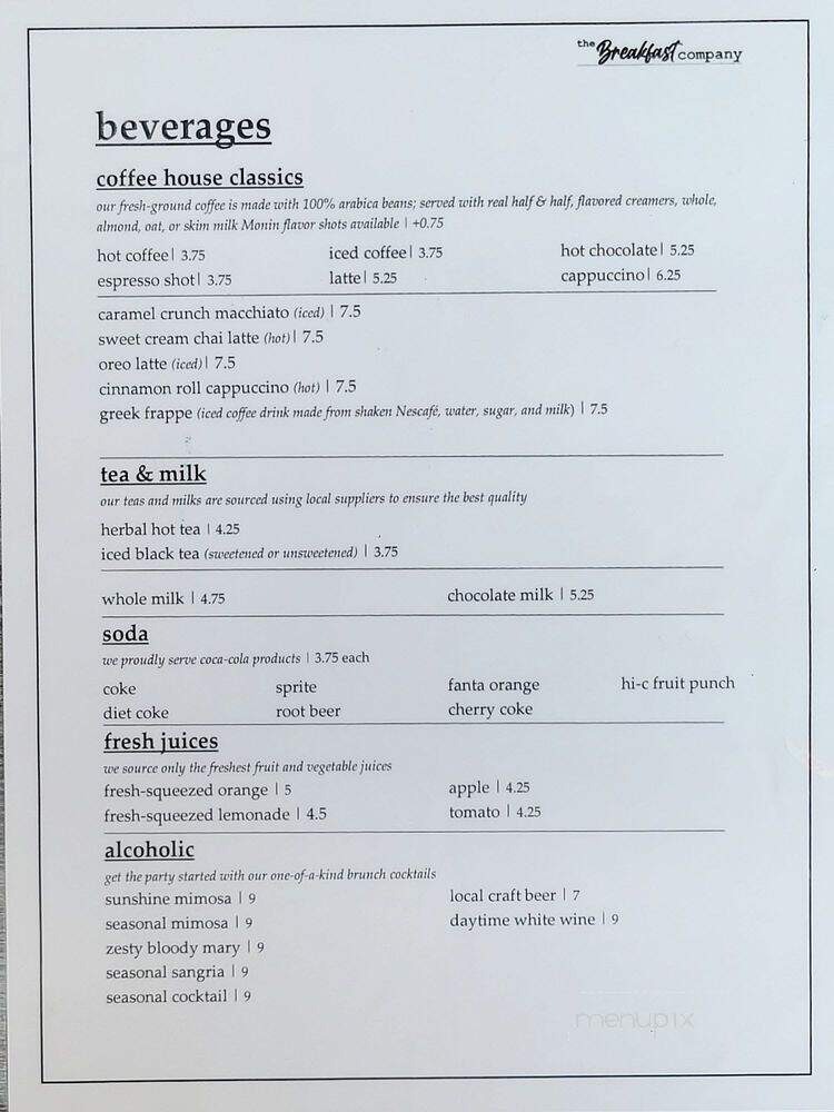 The Breakfast Company - Bradenton, FL menu_pic