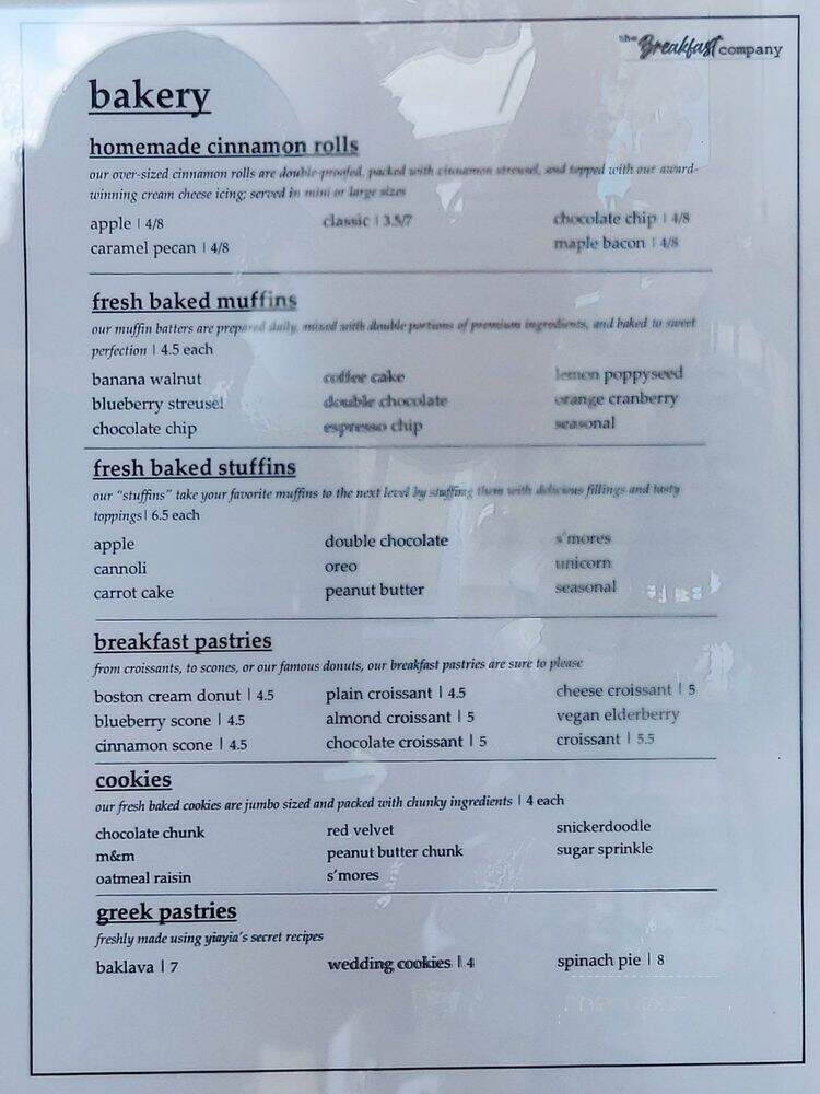 The Breakfast Company - Bradenton, FL menu_pic