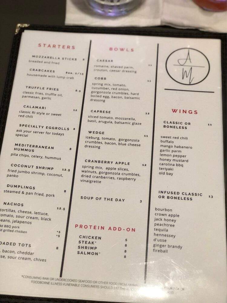 Atrium On Main - Pawtucket, RI menu_pic