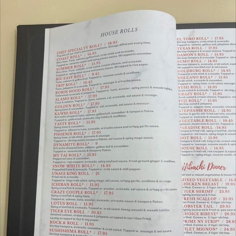 Sushishima - Castle Hills, TX menu_pic