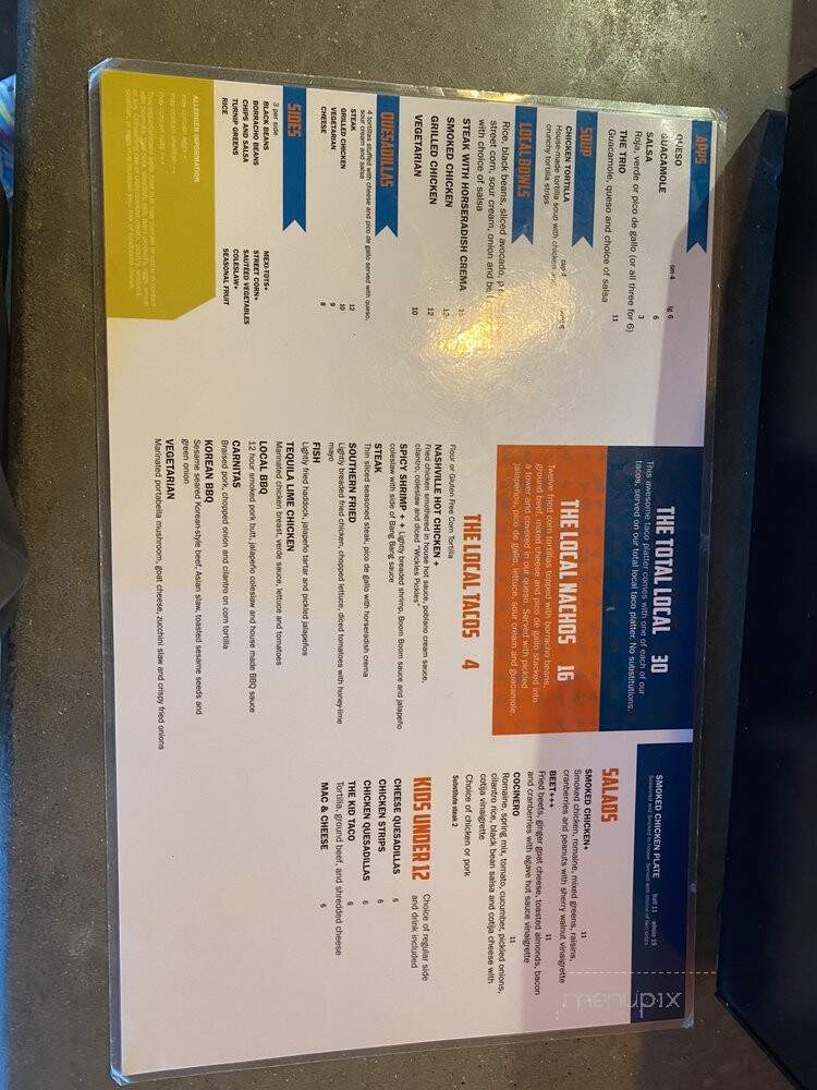 The Local Taco - Murfreesboro, TN menu_pic