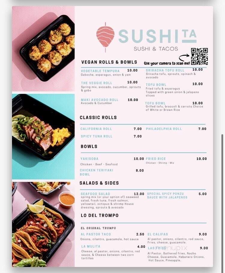 Sushita - San Diego, CA menu_pic