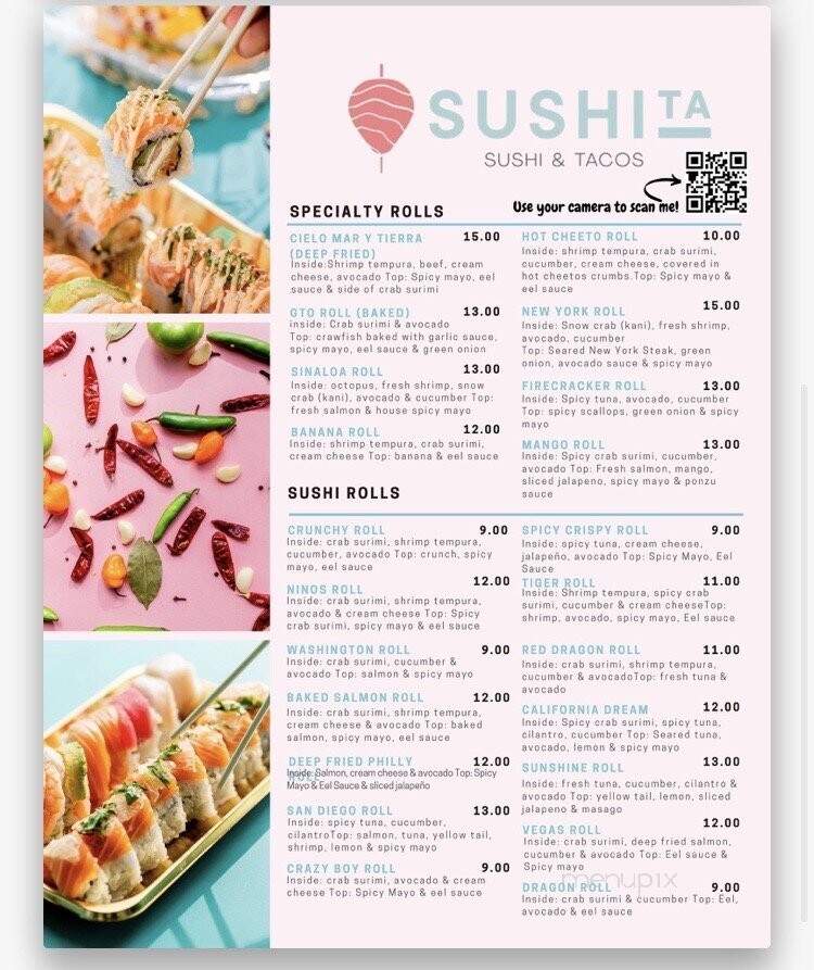 Sushita - San Diego, CA menu_pic