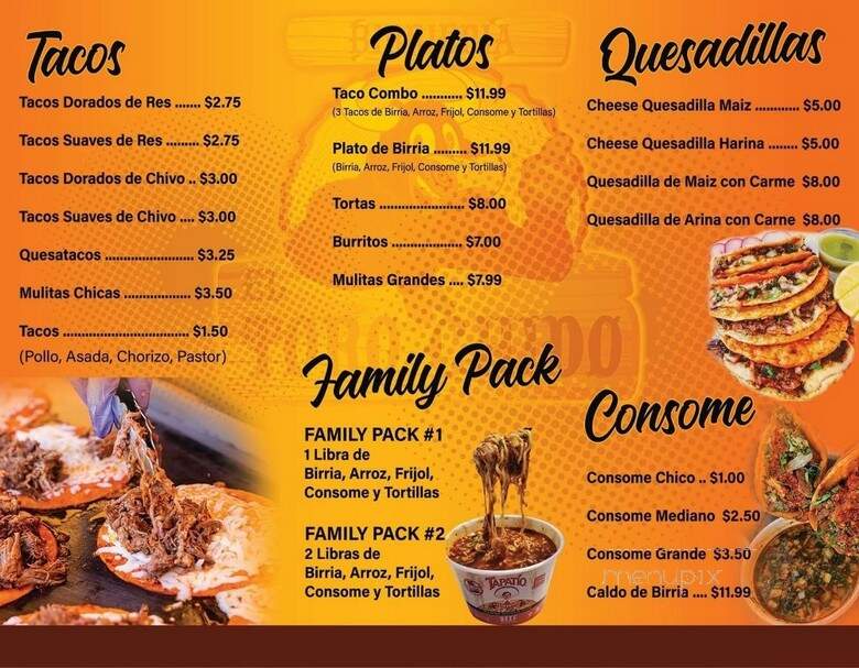 Birrieria el Toro Chido - Norwalk, CA menu_pic