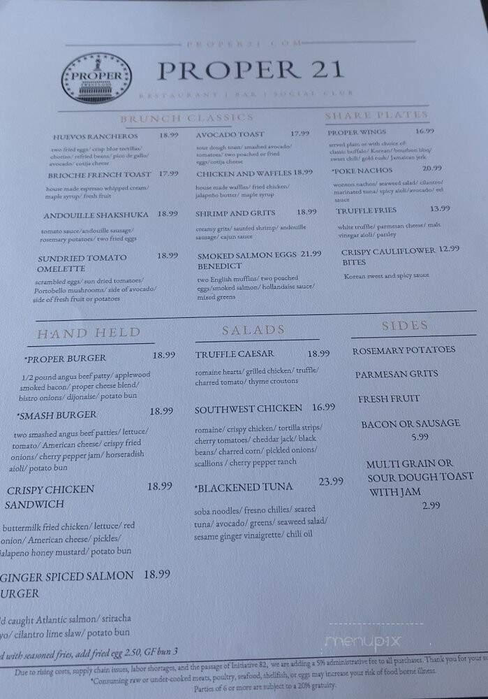 Proper 21 K - Washington, DC menu_pic