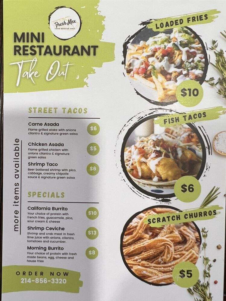 Fresh Mex - McKinney, TX menu_pic
