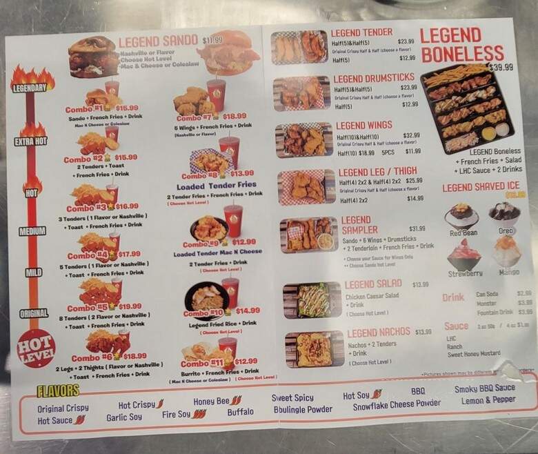 Legend Hot Chicken - Bell Gardens, CA menu_pic