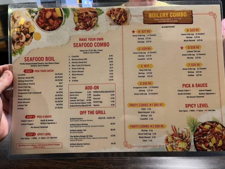 The Boilery Seafood & Grill - Waterbury, CT menu_pic