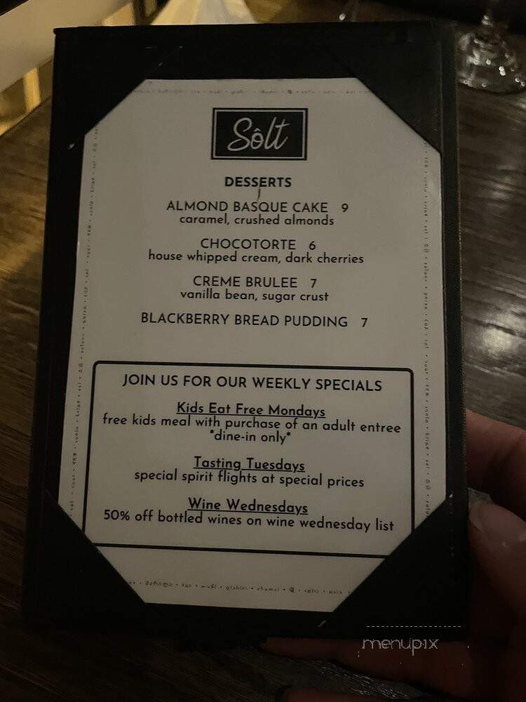 Solt - College Station, TX menu_pic