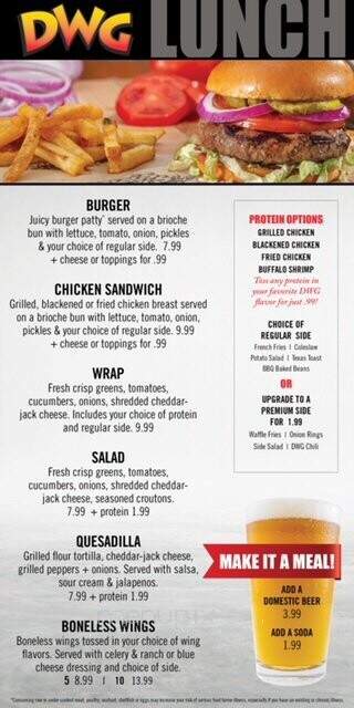 Dick's Wings and Grill - Carrollton, TX menu_pic