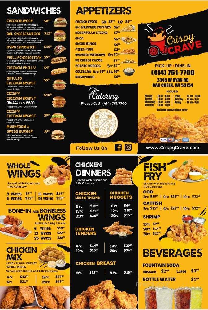 Crispy and Grill - Oak Creek, WI menu_pic