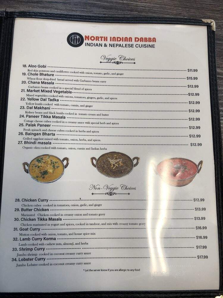 The North Indian Dabba - Hayward, CA menu_pic
