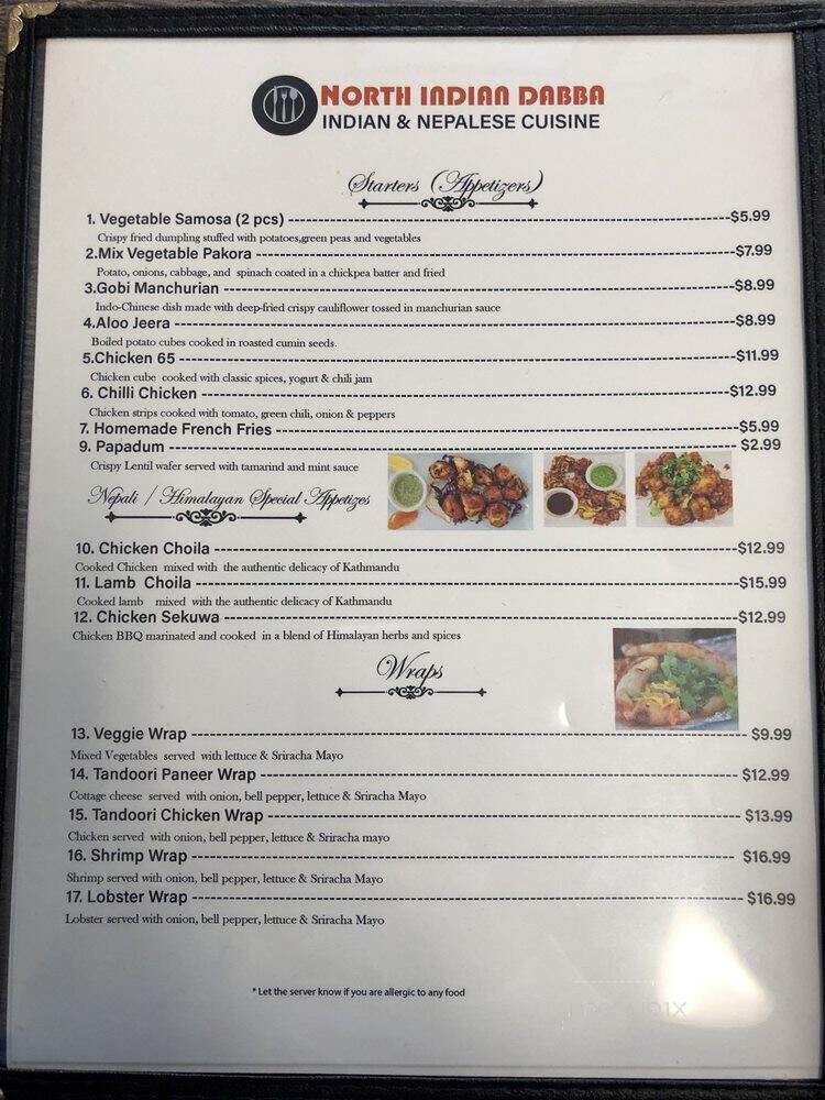 The North Indian Dabba - Hayward, CA menu_pic