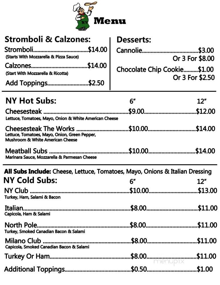 Giants NY Pizza & Subs - Portland, OR menu_pic