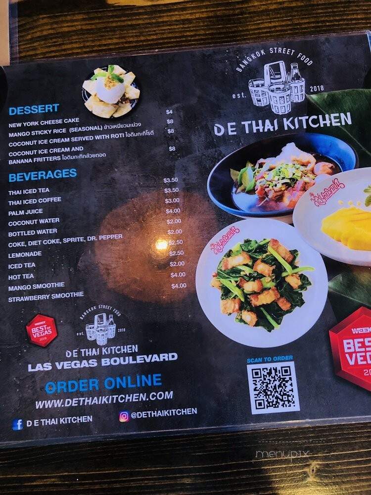 D E Thai Kitchen - Las Vegas, NV menu_pic