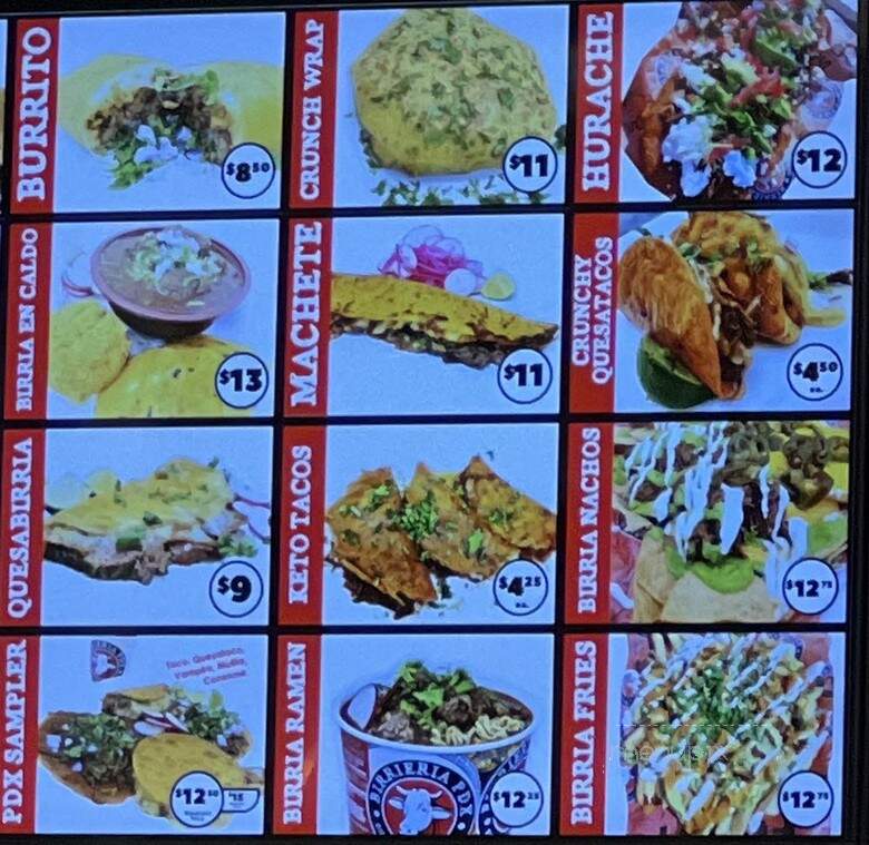 Birrieria PDX - Portland, OR menu_pic