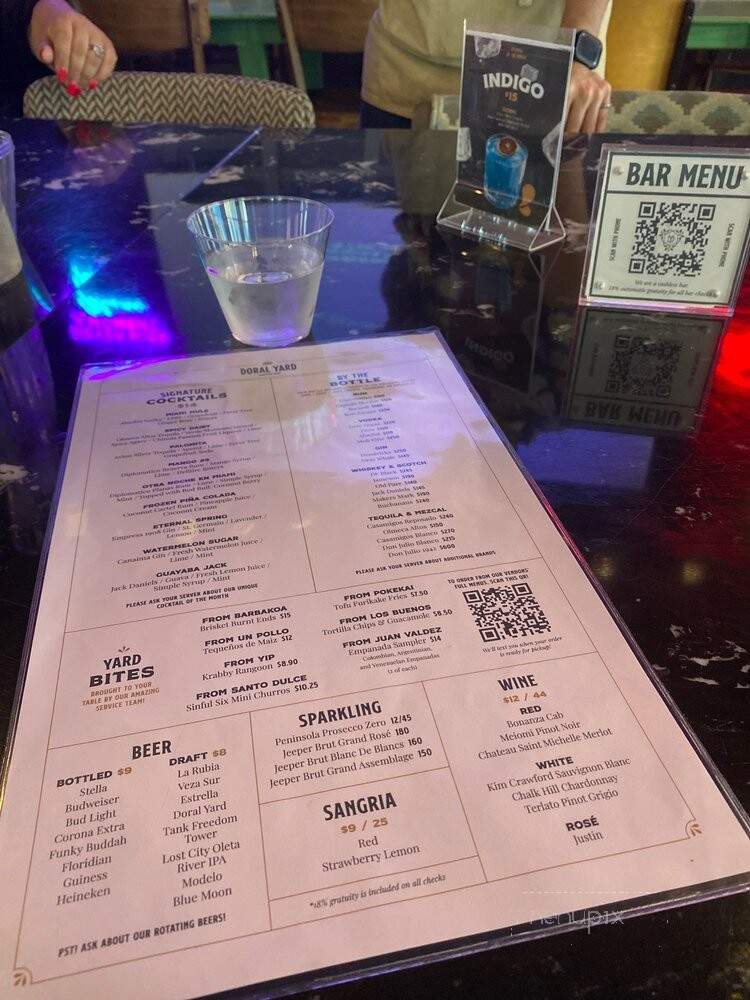 The Doral Yard - Miami, FL menu_pic