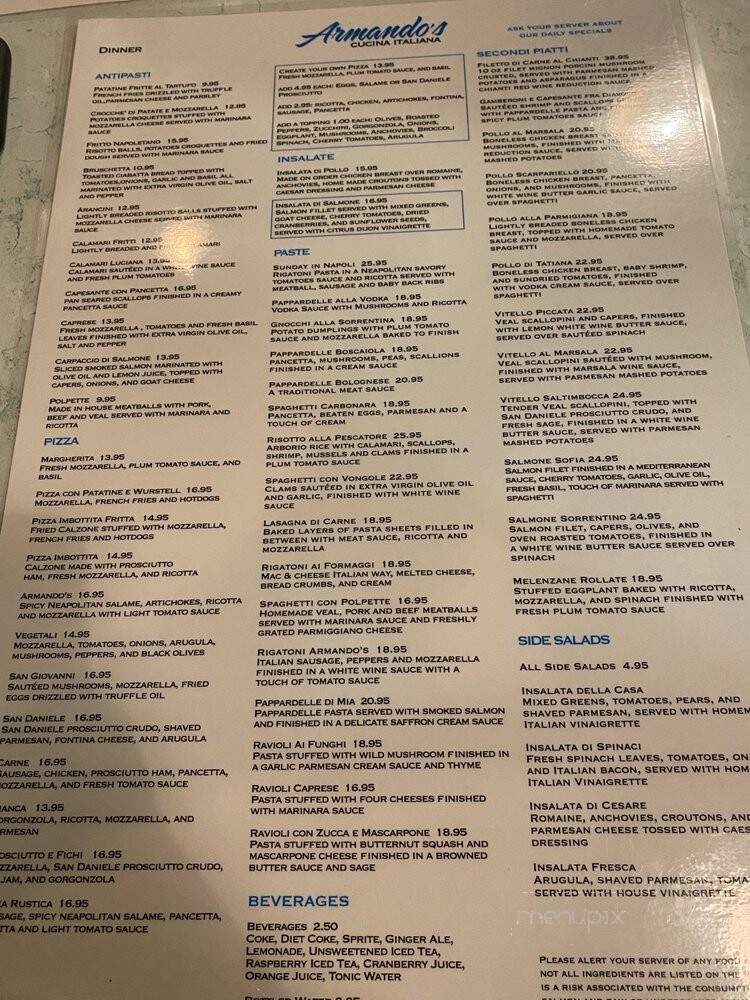 Armando's - Orlando, FL menu_pic