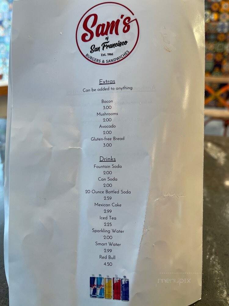 Sam's Of San Francisco - Atlanta, GA menu_pic
