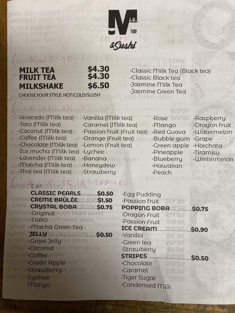 Modern Boba - Clayton, CA menu_pic