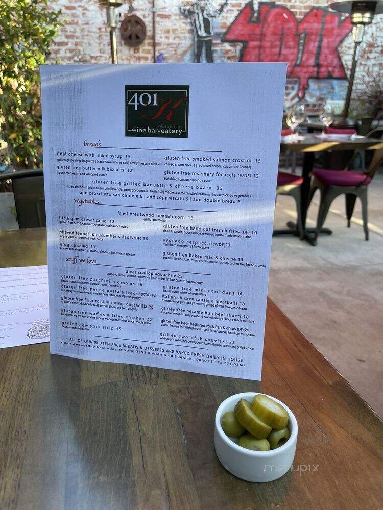 401K Food & Wine - Venice, CA menu_pic