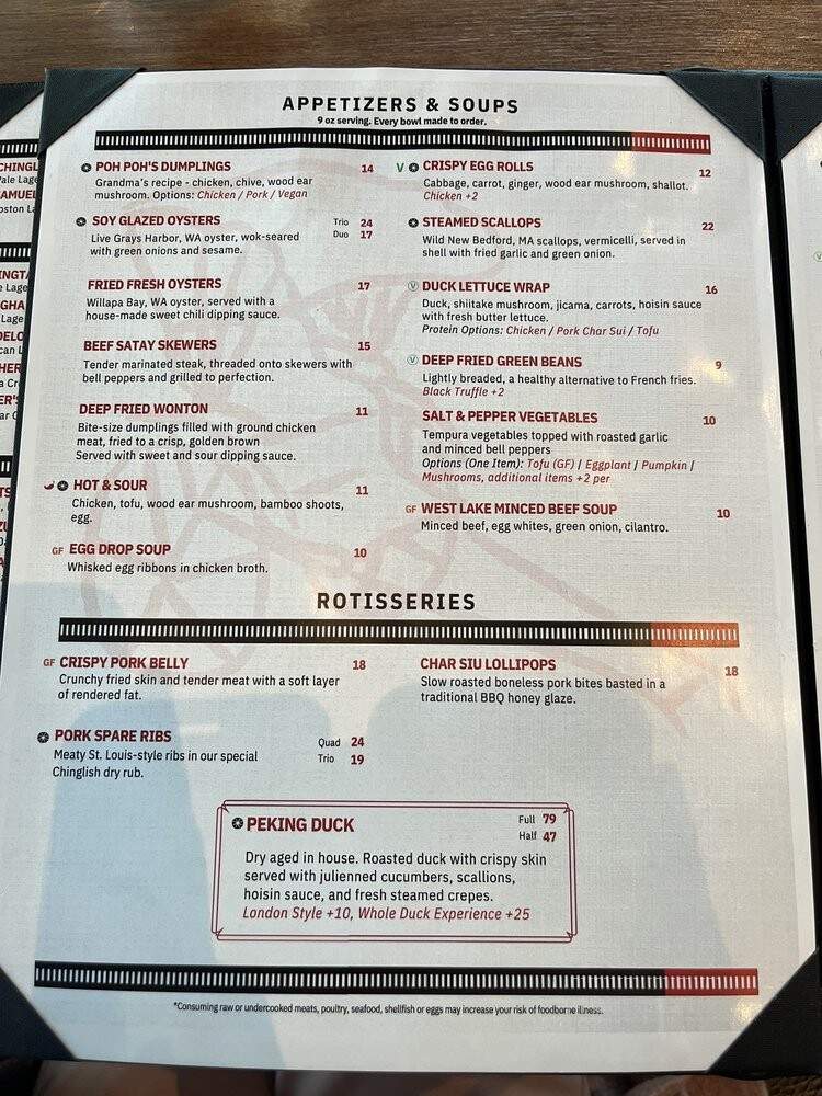 Chinglish Cantonese Wine Bar - Las Vegas, NV menu_pic