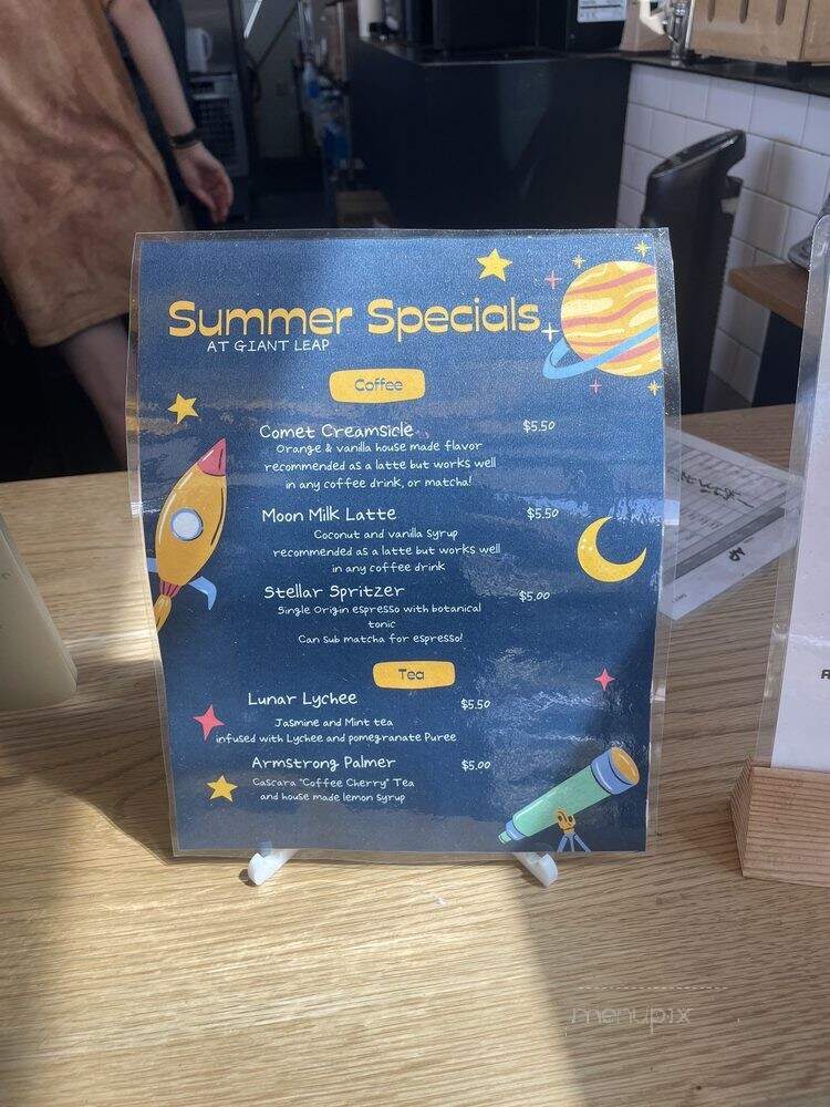 Giant Leap Coffee - Houston, TX menu_pic