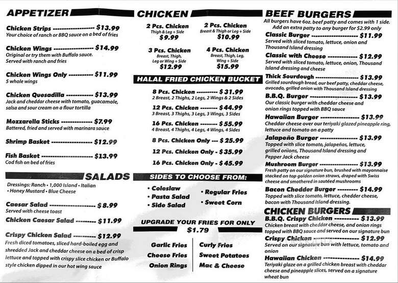 Halal Fried Chicken - Sacramento, CA menu_pic