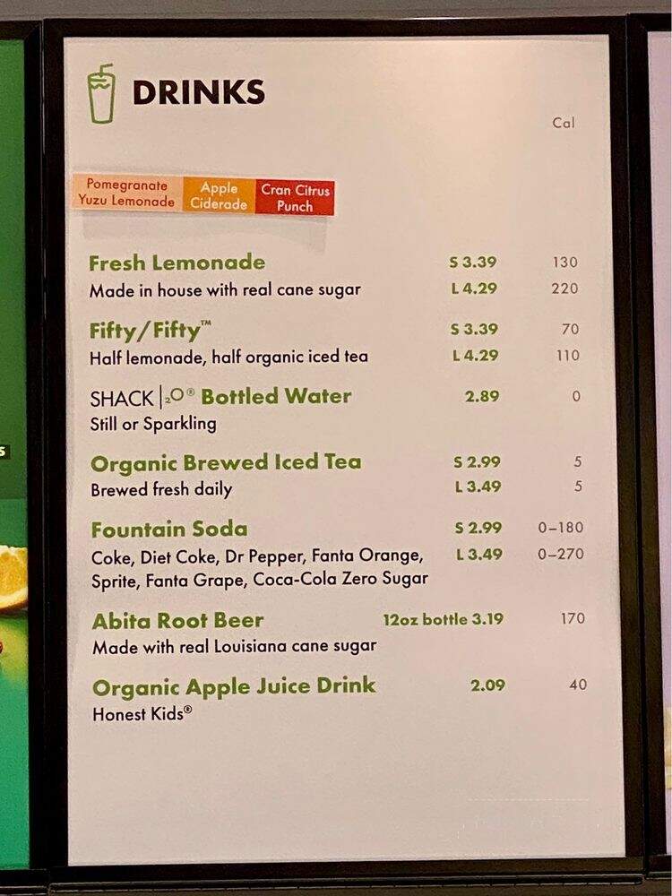 Shake Shack - Roseville, CA menu_pic