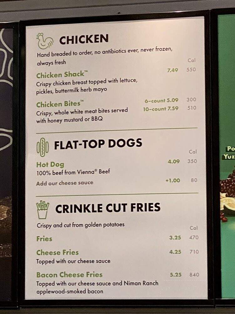 Shake Shack - Roseville, CA menu_pic
