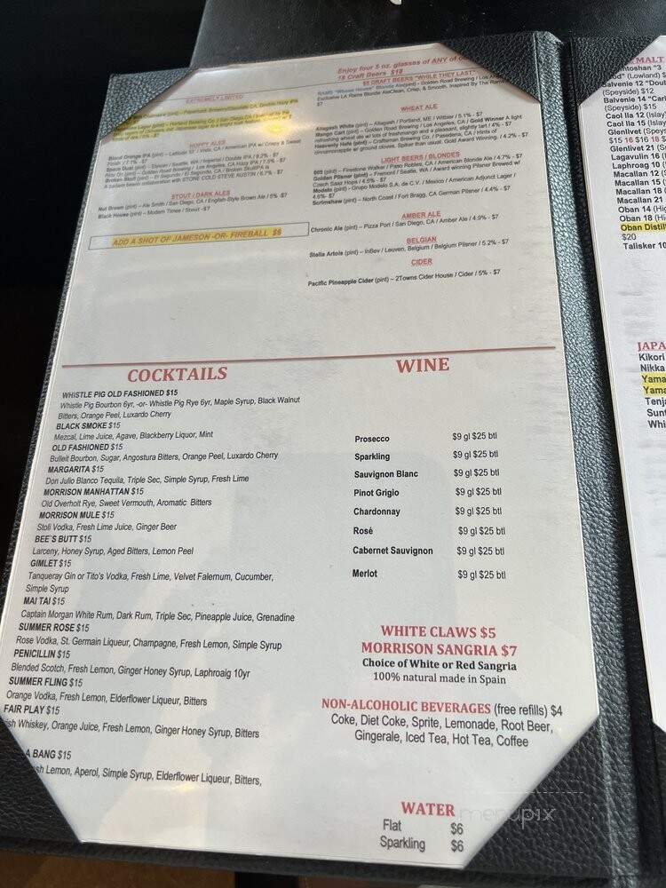 Morrison - Burbank, CA menu_pic
