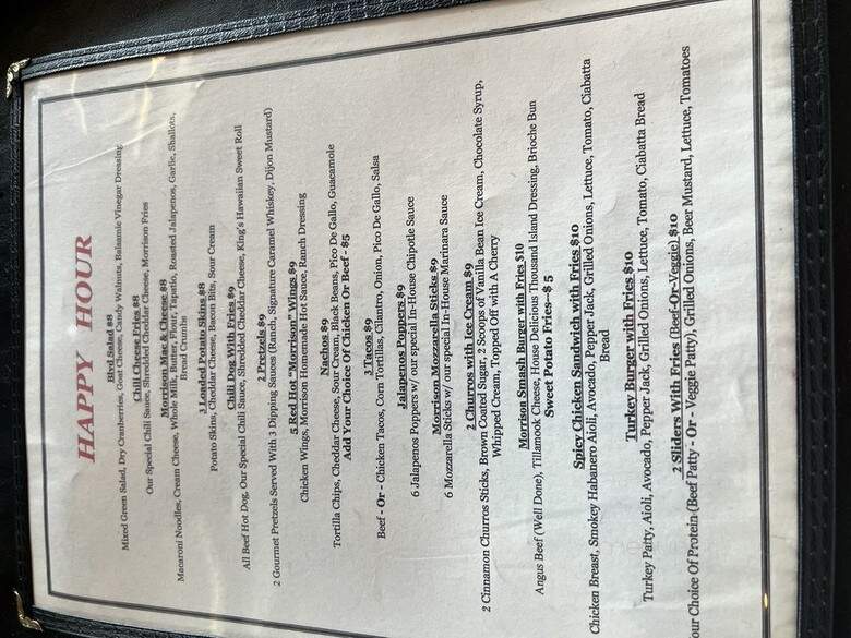 Morrison - Burbank, CA menu_pic
