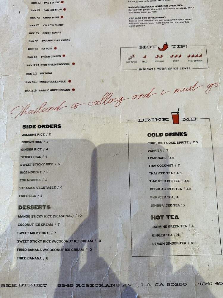 Bkk Street Thai Eatery - Hawthorne, CA menu_pic