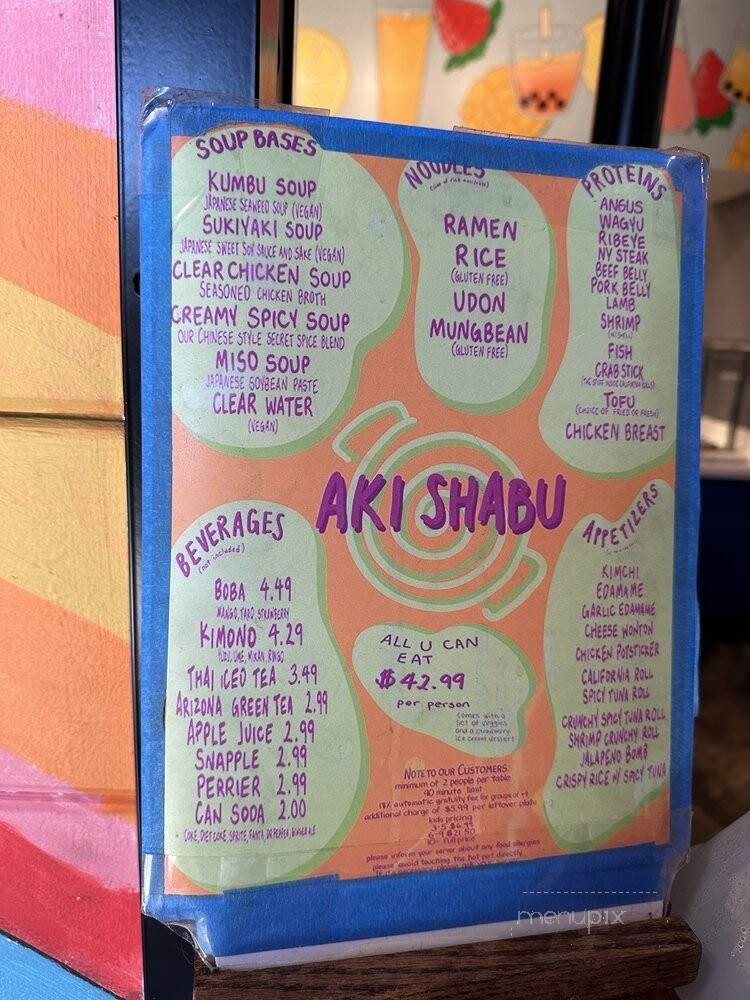 AKI Shabu - N Hollywood, CA menu_pic