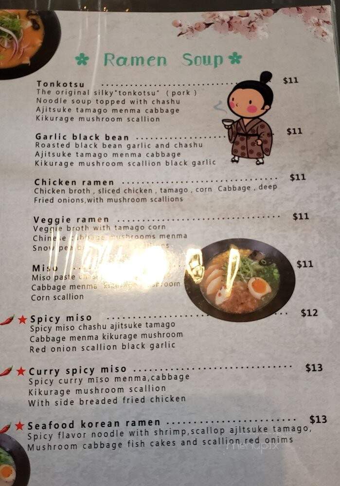 Ramen San - Pasadena, TX menu_pic