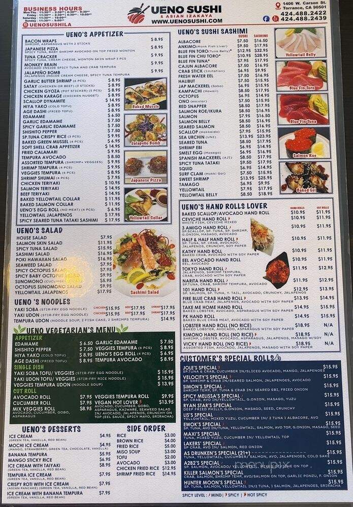Ueno Sushi - Torrance, CA menu_pic