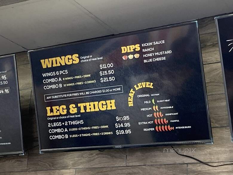 Kickin' Hot Chicken - Anaheim, CA menu_pic
