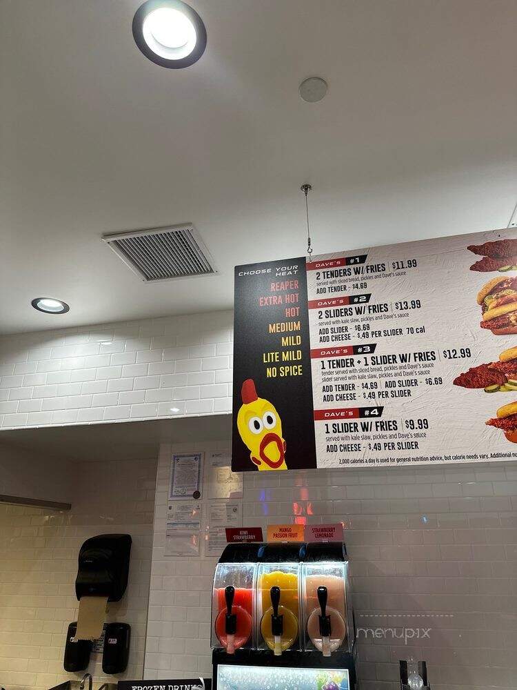 Dave's Hot Chicken - Glendale, CA menu_pic