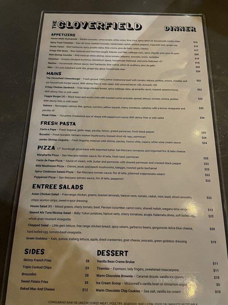 The Cloverfield - Santa Monica, CA menu_pic