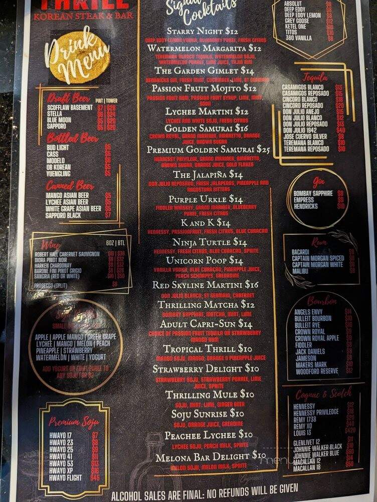 Thrill Korean Steak and Bar - Sandy Spring, GA menu_pic