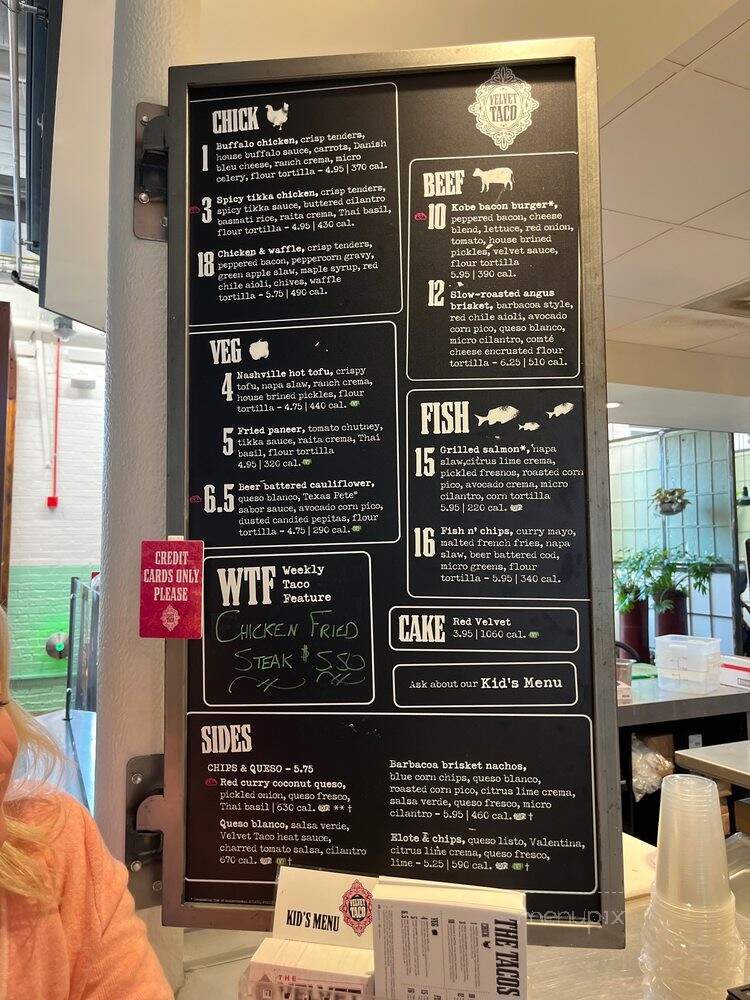 Velvet Taco - Charlotte, NC menu_pic